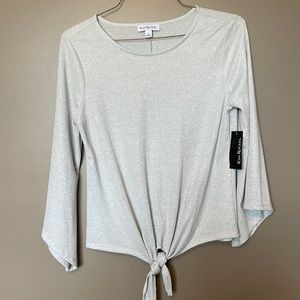 Kim Rogers silver shimmering top new with tags